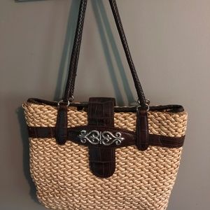 Brighton purse/Straw w/leather
